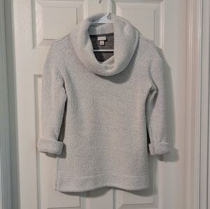 White Merona Cowl Neck Sweater | Rolled Sleeves | Size Medium